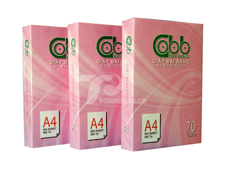 Giấy Bãi Bằng vỏ hồng A4 70